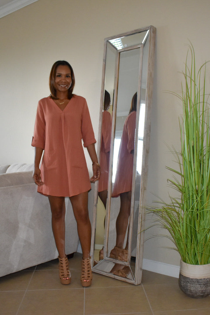 pocket dress Karen Kane Quinn V Neck Pocket Dress, XS, Navy